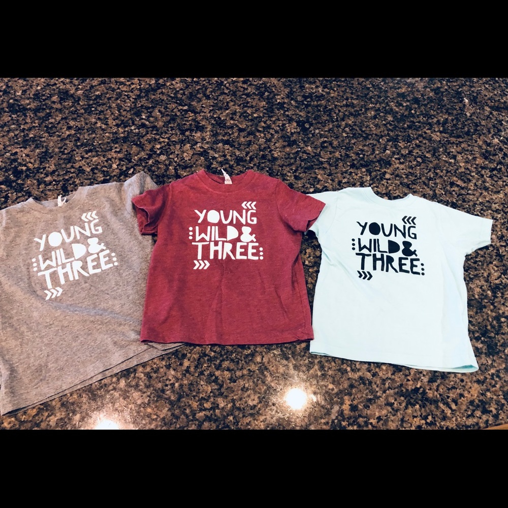 Young Wild & Three tees!
